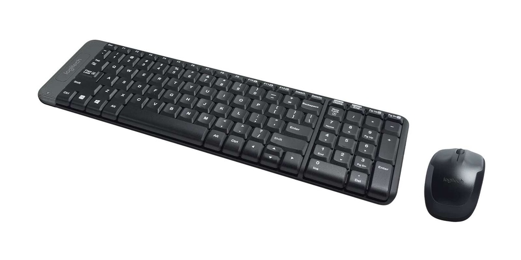 TECLADO LOGITECH + MOUSE INALAMBRICO MK220 WIRELESS USB SP BLACK