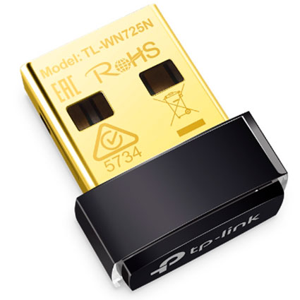 Adaptador Inalámbrico USB TP-LINK TL-WN725N, N, 150Mbps, 2.4 GHz, 802.11 b/g/n, Nano.