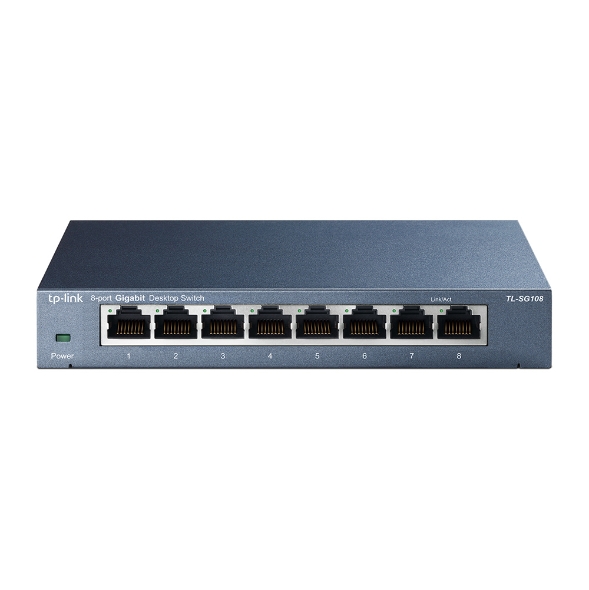 SWITCH TP-LINK TL-SG108, 8 RJ-45 GBE (10/100/1000 MBPS).