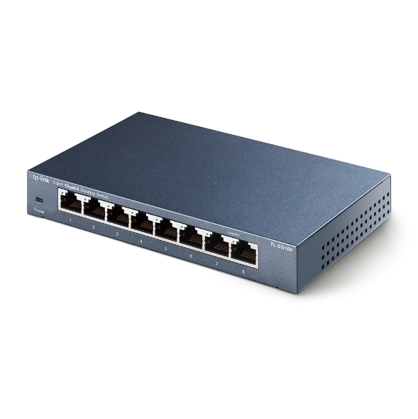 SWITCH TP-LINK TL-SG108, 8 RJ-45 GBE (10/100/1000 MBPS).