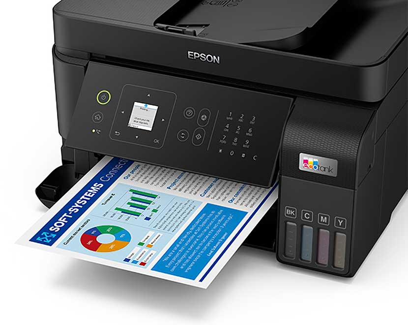 Impresora Multifuncional Epson EcoTank L5590,  Imprime/Escanea/Copia/Fax/USB/LAN/Wi-Fi