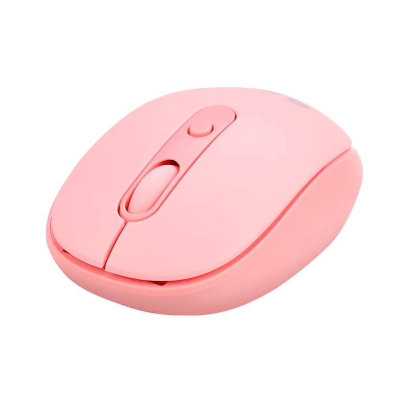 Mouse Optico Inalámbrico Teros TE-5075R, Rosado, 1600 dpi, Receptor USB.