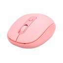 Mouse Optico Inalámbrico Teros TE-5075R, Rosado, 1600 dpi, Receptor USB.