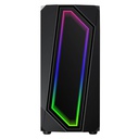 Case Gaming 1ST Player Rainbow IS6 Black, 03 Cooler RGB, Vidrio templado, Sin Fuente.