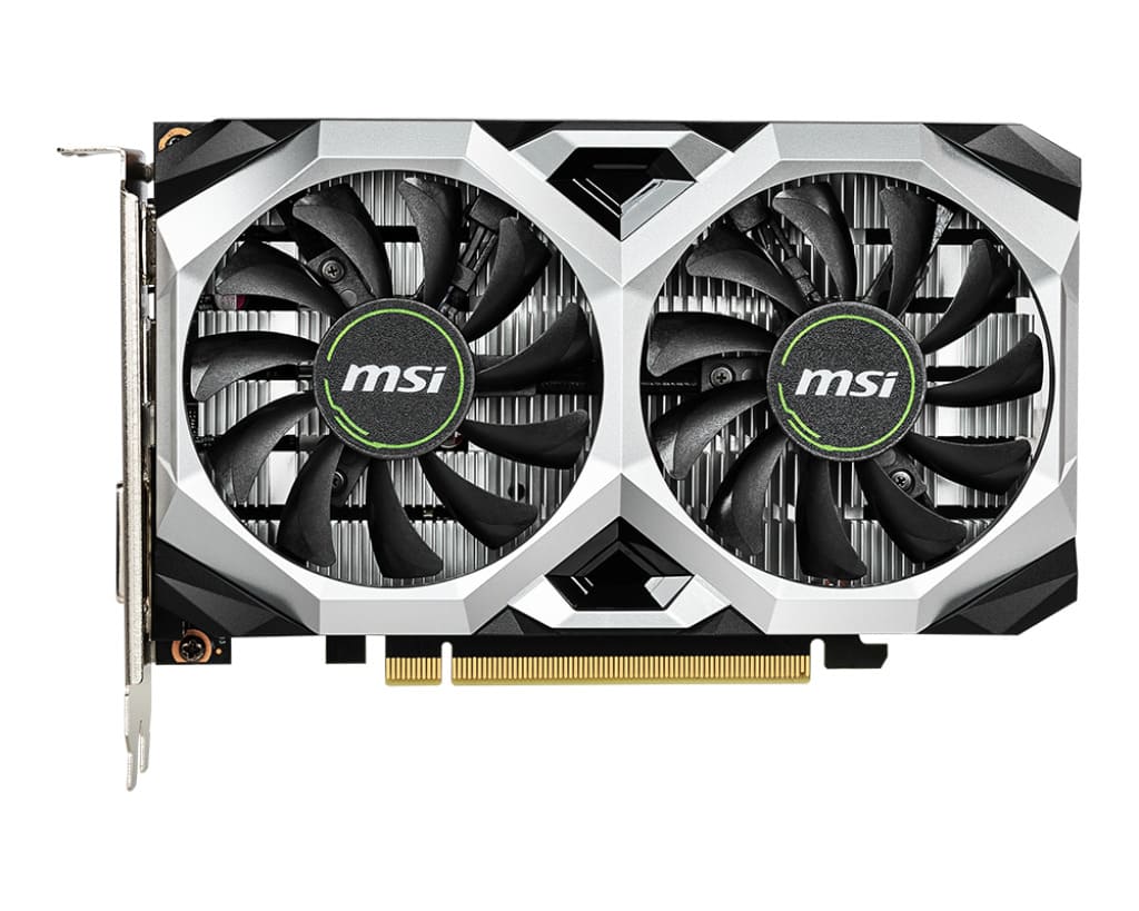 Tarjeta de Video MSI GeForce GTX1650 4Gb GDDR6 ( 912-V812-003 ) Ventus XS | 128 BIT | OC Edition.