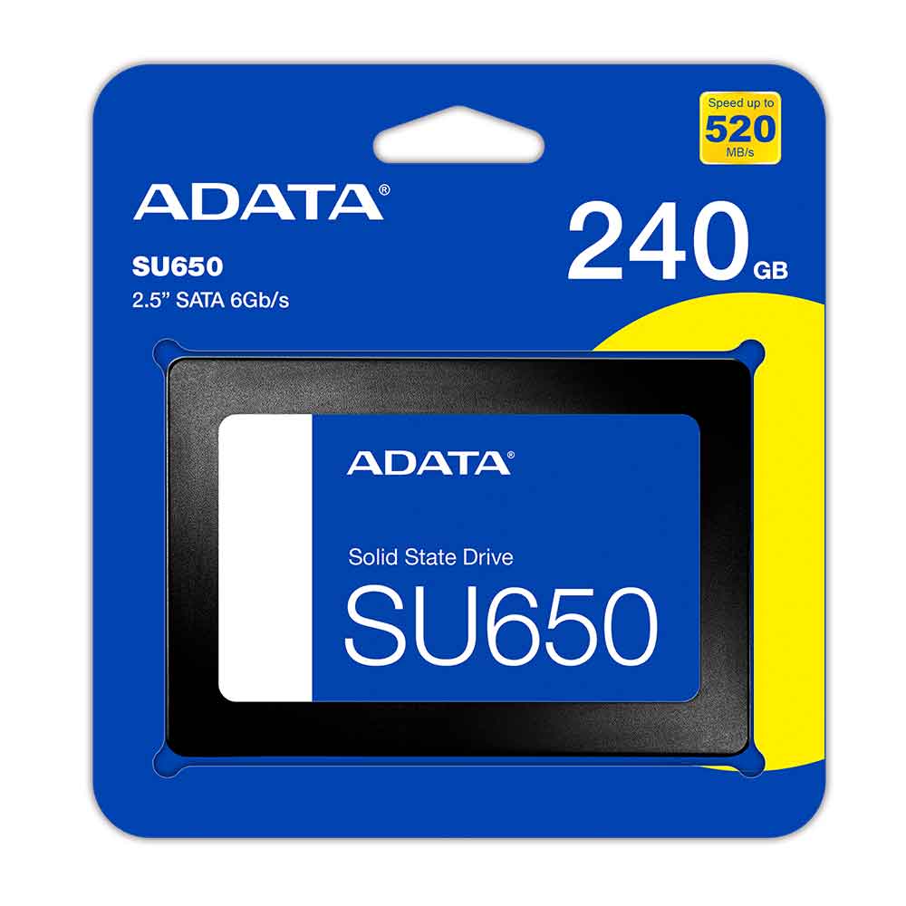 Unidad de Estado Solido ADATA, SU650, 1TB, Sata 6GB/S, 2.5&quot;, 7mm, 3D NAND.