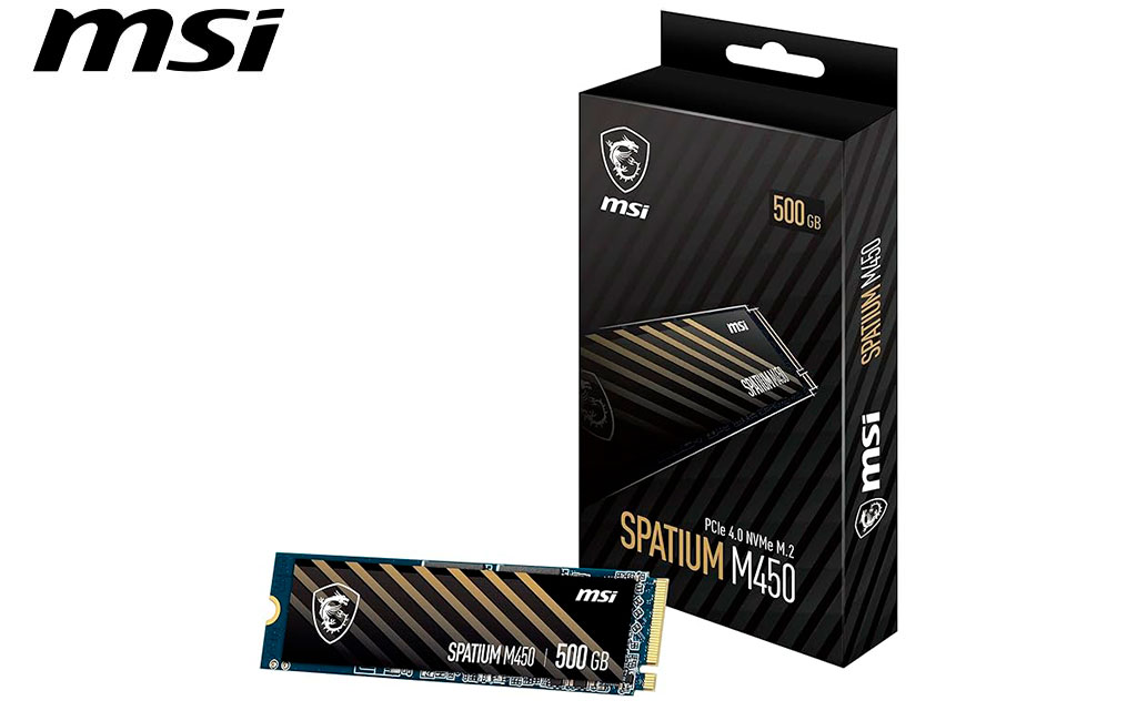 Unidad de Estado Solido MSI SPATIUM M450 M.2 500GB, PCIe Gen4 x4, NVMe 1.4