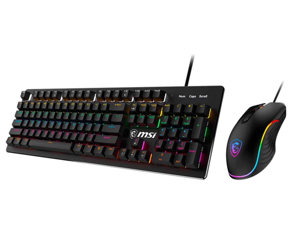 Combo Gaming MSI Forge GK300 Blue US, Teclado, Mouse.