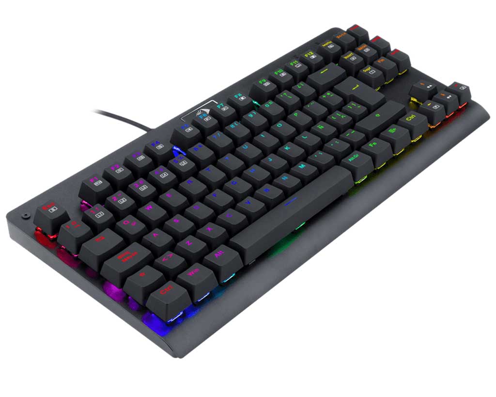 Teclado Mecánico Redragon DARK AVENGER K568RGB-SP Black, Switch Red, Español.