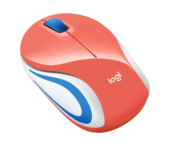 MOUSE LOGITECH M187 MINI INALAMBRICO REFRESH CORAL (910-005362)