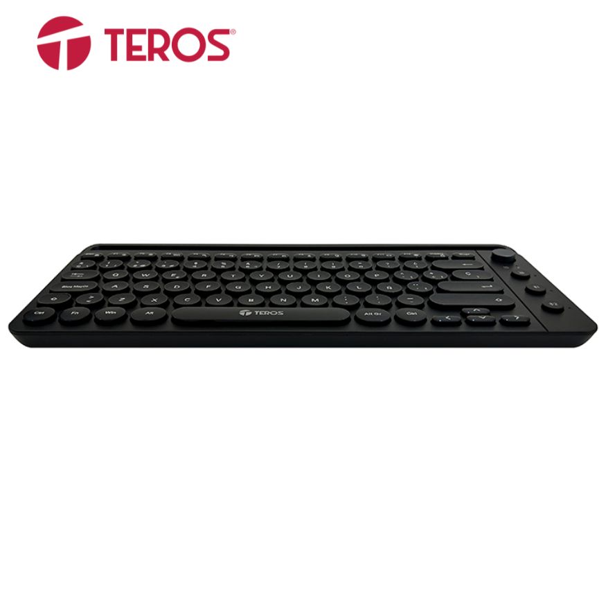 Teclado Inalámbrico, TEROS TE-4064, 2.4GHZ + BT 3.0 + BT 5.2, Negro.