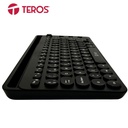 Teclado Inalámbrico, TEROS TE-4064, 2.4GHZ + BT 3.0 + BT 5.2, Negro.