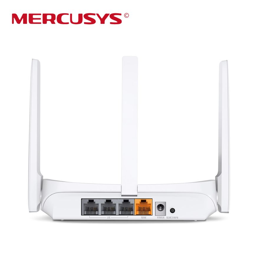 Router Inalámbrico Mercusys N de 300Mbps (2.4 Ghz), 3 Antenas, Multimodo.