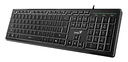 Teclado Genius Slimstar 820, Retroiluminado, AI Copilot,  Usb, Black.