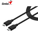 Cable USB-C Genius ACC-C2CC-3A USB-C a USB-C 100cm, Fast Charge, Trenzado, Black.