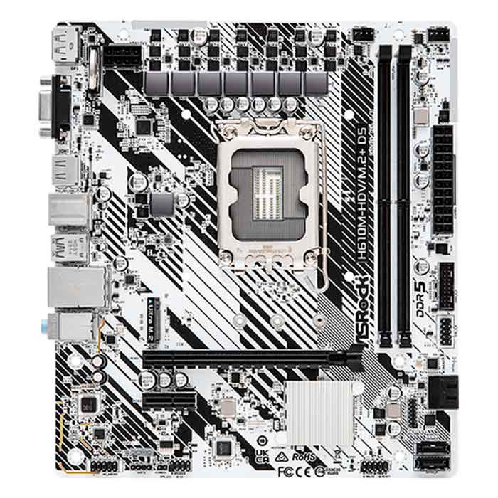 Motherboard ASROCK H610M-HDV/M.2+ D5, Chipset Intel H610, LGA1700, mATX