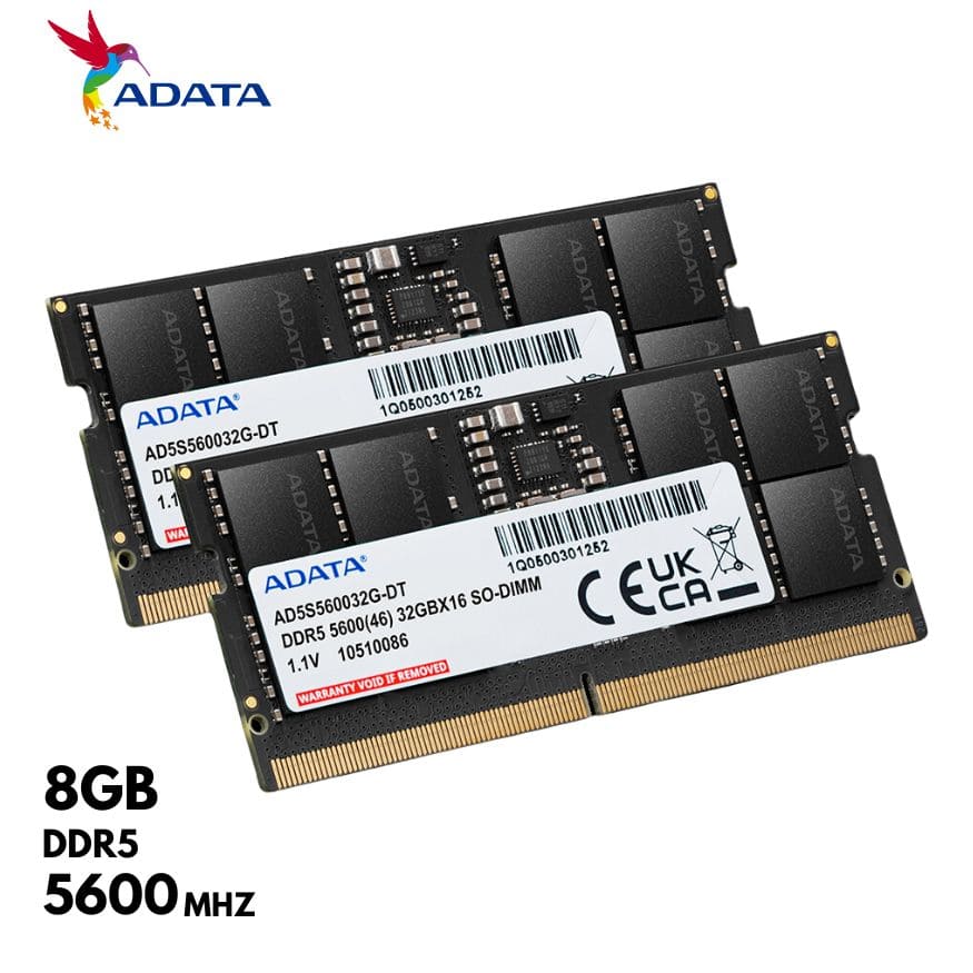 Memoria Ram SODIMM - Adata Premier 8GB, DDR5-5600MHz, CL40, 1.1V, 262-pin.