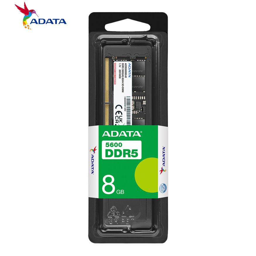 Memoria Ram SODIMM - Adata Premier 8GB, DDR5-5600MHz, CL40, 1.1V, 262-pin.