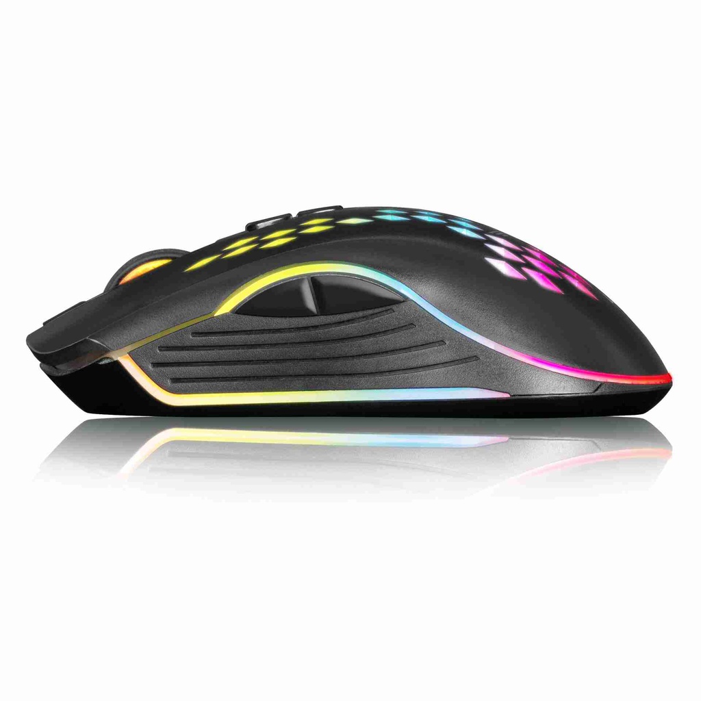 MOUSE GAMING MICRONISC STREAMER, 6400DPI, RGB, 7 BOTONES