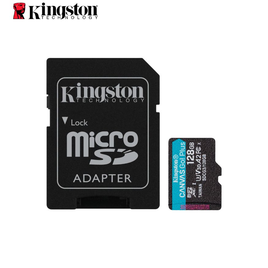 Memoria Flash MicroSDXC Kingston Canvas Go! Plus, 128GB con Adaptador SD.