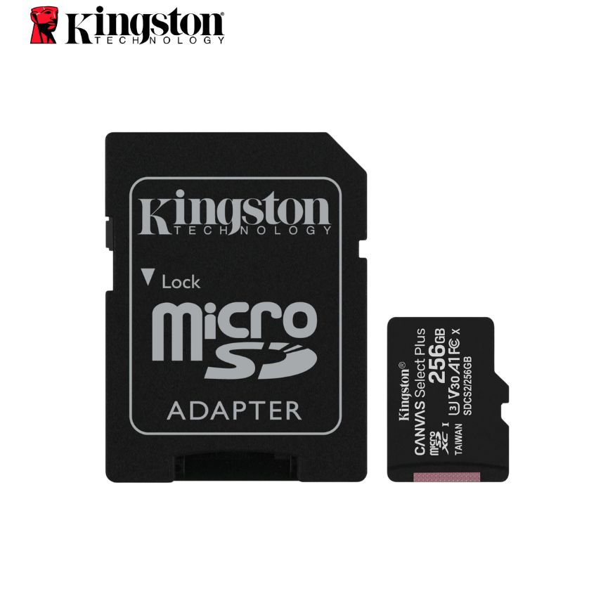 Memoria Micro-SD Kingston Canvas Select Plus, 256GB, Adaptador SD