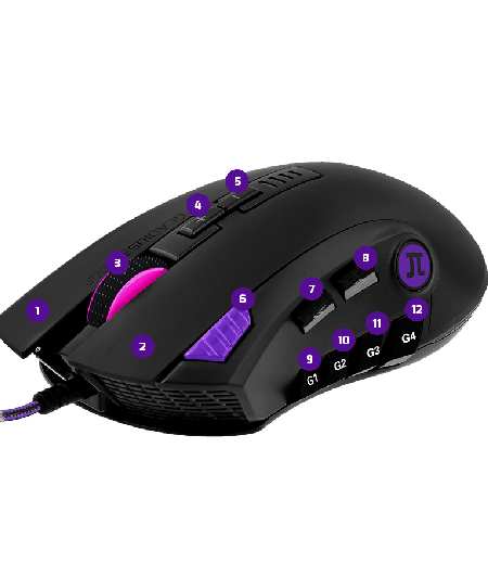 Mouse Gaming Primus GLADIUS32000P, Sensor PixArt 32000Dpi, RGB, Black USB.