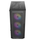 Case Antec AX20 ELITE MT 4AR GL, Black, 03 Cooler RGB, Vidrio templado, S/Fuente.