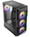 Case Antec AX61 ELITE, MT 4AR GL, Black, 04 Cooler ARGB, Vidrio templado, S/Fuente.