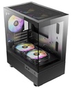 Case Antec CX200 ELITE, ST 5ARC 2GL, Black, 05 Cooler RGB, Vidrio templado, S/Fuente.