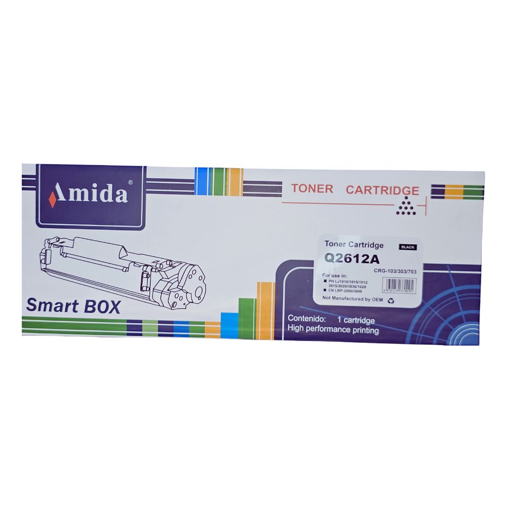 Cartucho de Tóner Compatible HP Q2612A, (12A), Amida.