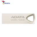 Memoria Flash USB Adata UV210 64Gb, USB 2.0, Metálico..