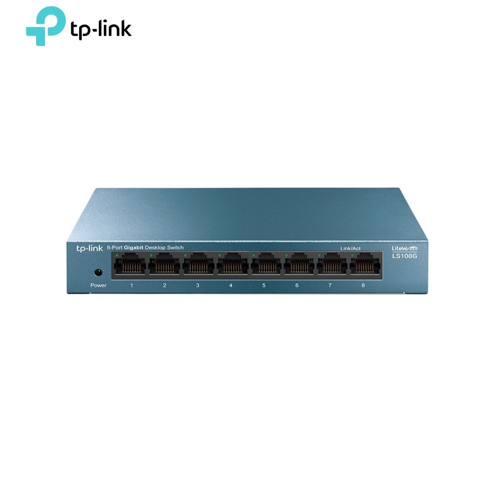 Switch Tp-Link LS108G, 8port Ethernet 10/100/1000 Mbps, Acero.