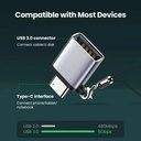 Adaptador Ugreen US270, USB-C A USB-A, Space Grey.