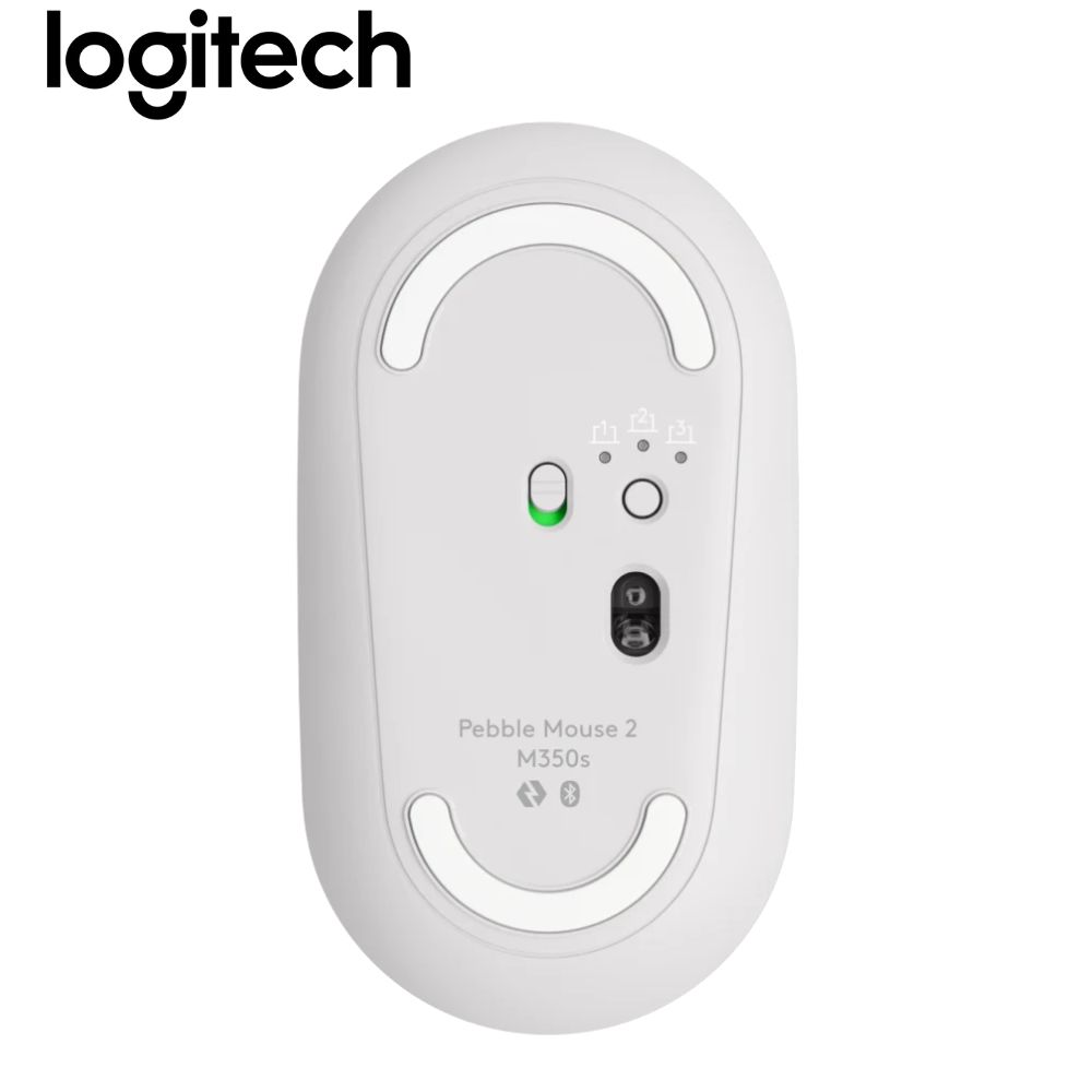 Mouse Logitech PEBBLE 2 M350S Silent, Wireless/Bluetooth, White.