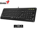 Teclado Genius Slimstar Q200, Usb, Multimedia, Black.
