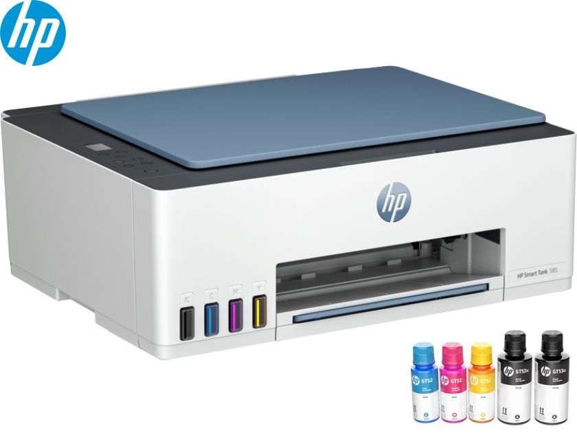 Impresora Multifuncional de tinta HP Smart Tank 585, Impresión/Escaneo/Copia/Wi-Fi/Bluetooth LE/USB