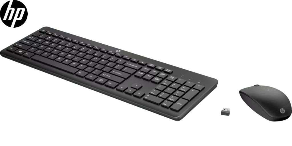 Teclado y Mouse, HP 235, Inalámbrico, USB, Black.