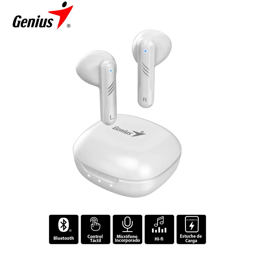 Audífono Inalámbricos Genius HS-M905BT True Wireless Bt, White.