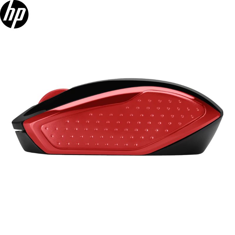 Mouse HP 200, Inalámbrico, Rojo.