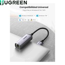 Adaptador de Red UGREEN USB 3.0 a RJ45 Ethernet Gigabit 1000Mbps