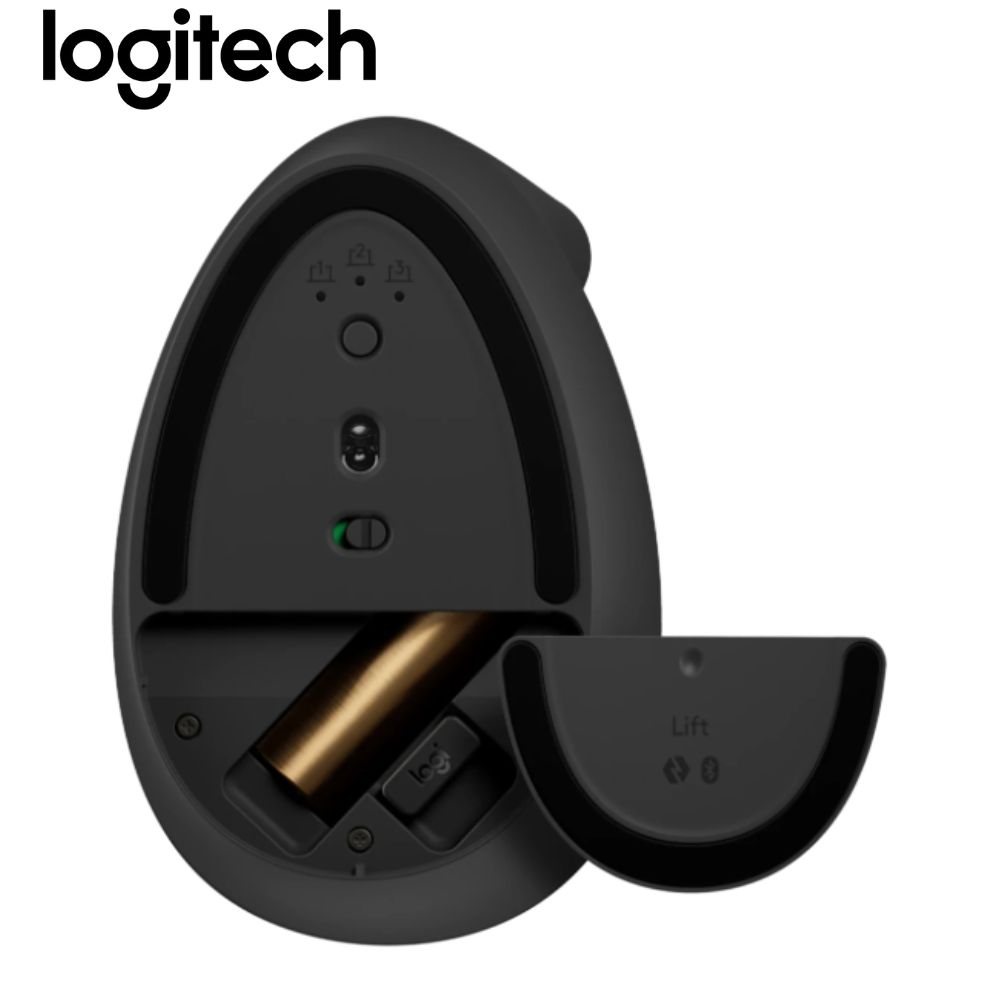 Mouse Logitech Lift Vertical Ergonomic, Wireless/Bt, Black.