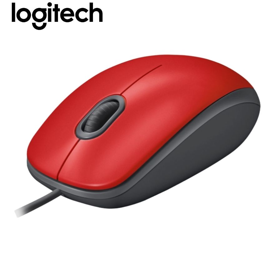 Mouse LOGITECH M110 Silent Óptico Red, USB.