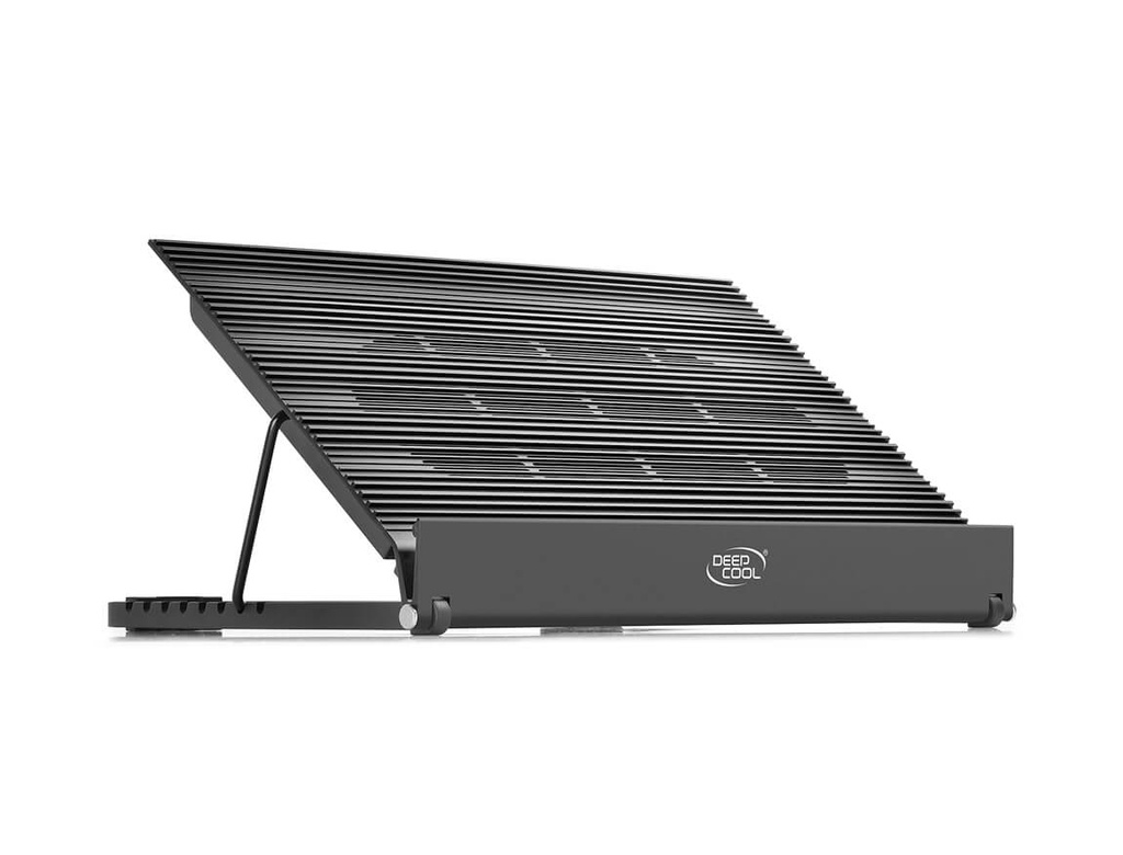 COOLER PARA LAPTOP DEEP COOL N9 EX, ALUMINIO, 2 VENTILADORES, 4 PORTS USB 2.0, 1 REGULDOR VELOCIDAD, NIVELES AJUSTABLES 14&quot;-17&quot;