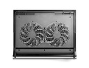 COOLER PARA LAPTOP DEEP COOL N9 EX, ALUMINIO, 2 VENTILADORES, 4 PORTS USB 2.0, 1 REGULDOR VELOCIDAD, NIVELES AJUSTABLES 14&quot;-17&quot;
