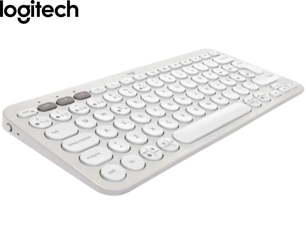 Teclado Inalámbrico Logitech PEBBLE 2 K380S Multi-Device Bluetooth/Wireless White SP