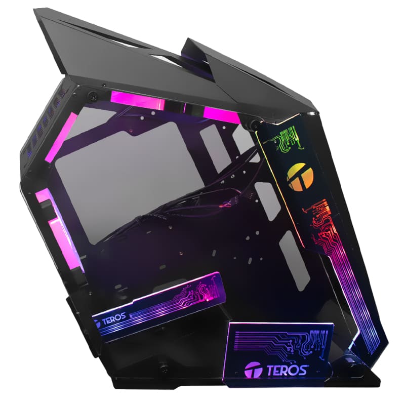 Case Gamer Teros TE-1314G, Mid Tower, USB 3.0 / USB 2.0, Audio, Ventilador ARGB, Negro.