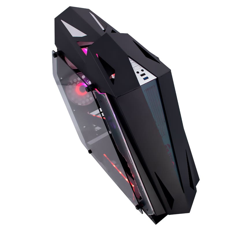 Case Gamer Teros TE-1314G, Mid Tower, USB 3.0 / USB 2.0, Audio, Ventilador ARGB, Negro.