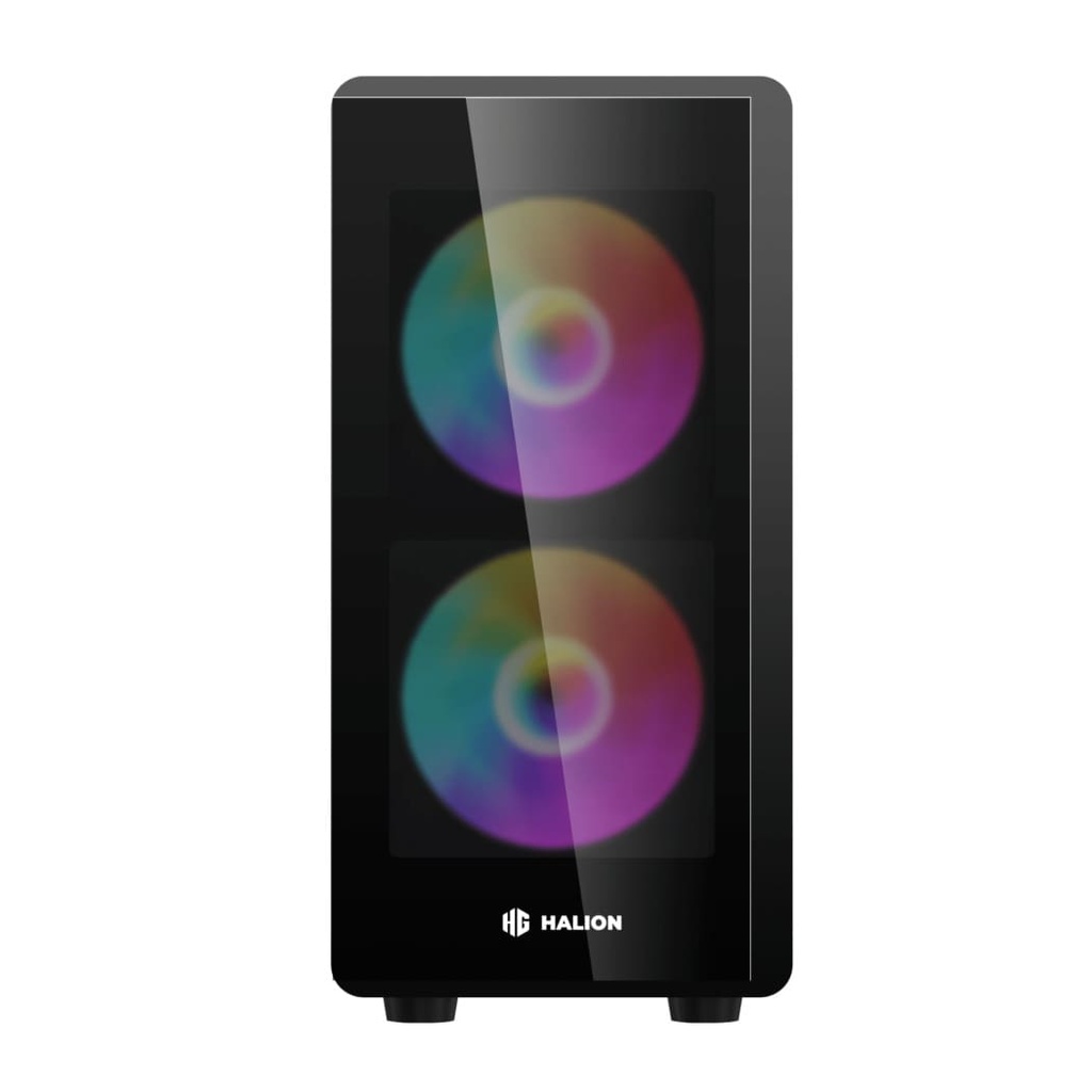 Case Gaming HALION Luna P25, Vidrio Templado, S/Fuente, 3 x RGB.
