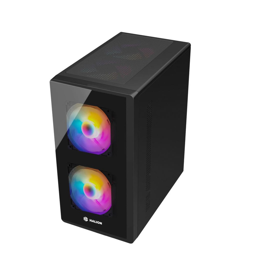 Case Gaming HALION Luna P25, Vidrio Templado, S/Fuente, 3 x RGB.