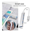 Hub USB 3.0, 4 Puertos Tipo C Metal.